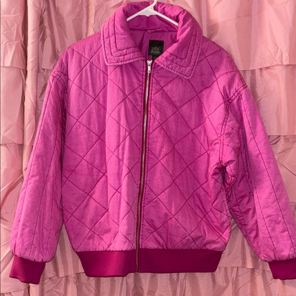 Women Pink Quilted Jacket (From Target)